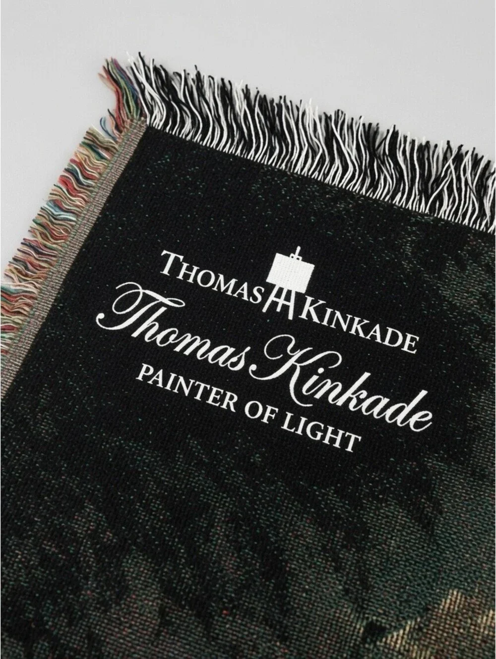 Thomas Kincaid “Evening in the Forest” Tapestry Throw New With Tag